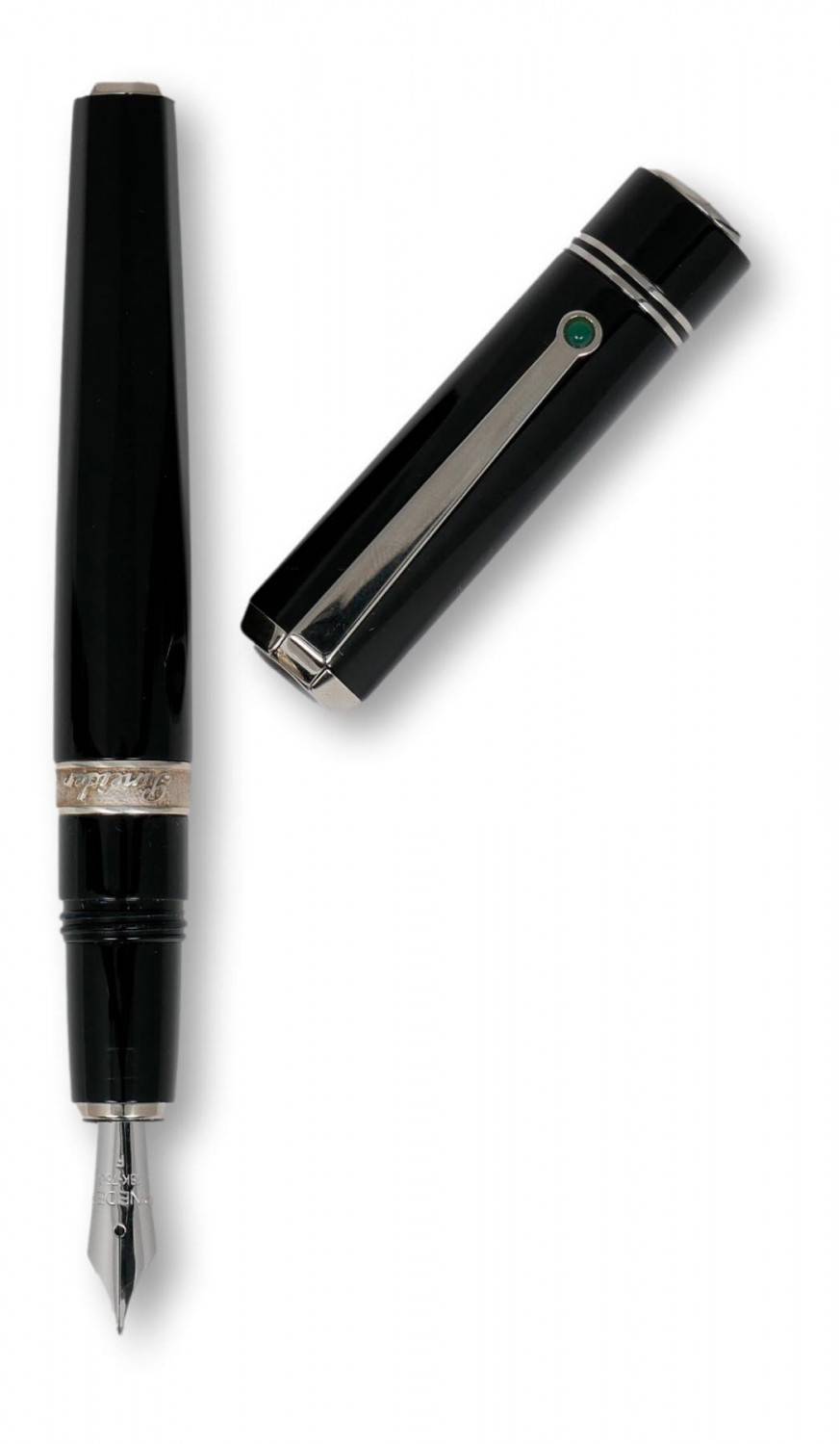 Pineider Penna stilografica collezione 1949 con dettagli in argento e logo Pineider Prezzo Ridotto