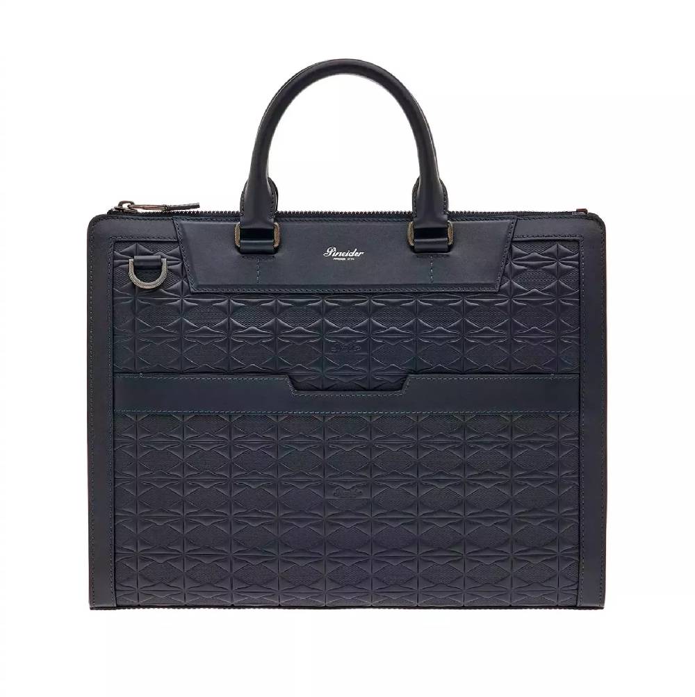 Pineider Slim Briefcase in Embossed Empress Sottocosto