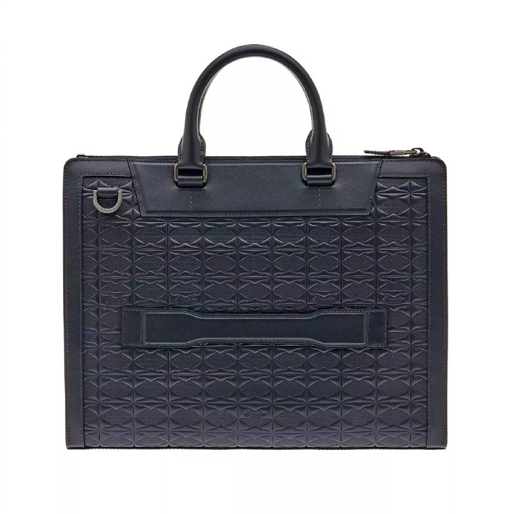 Pineider Slim Briefcase in Embossed Empress Sottocosto