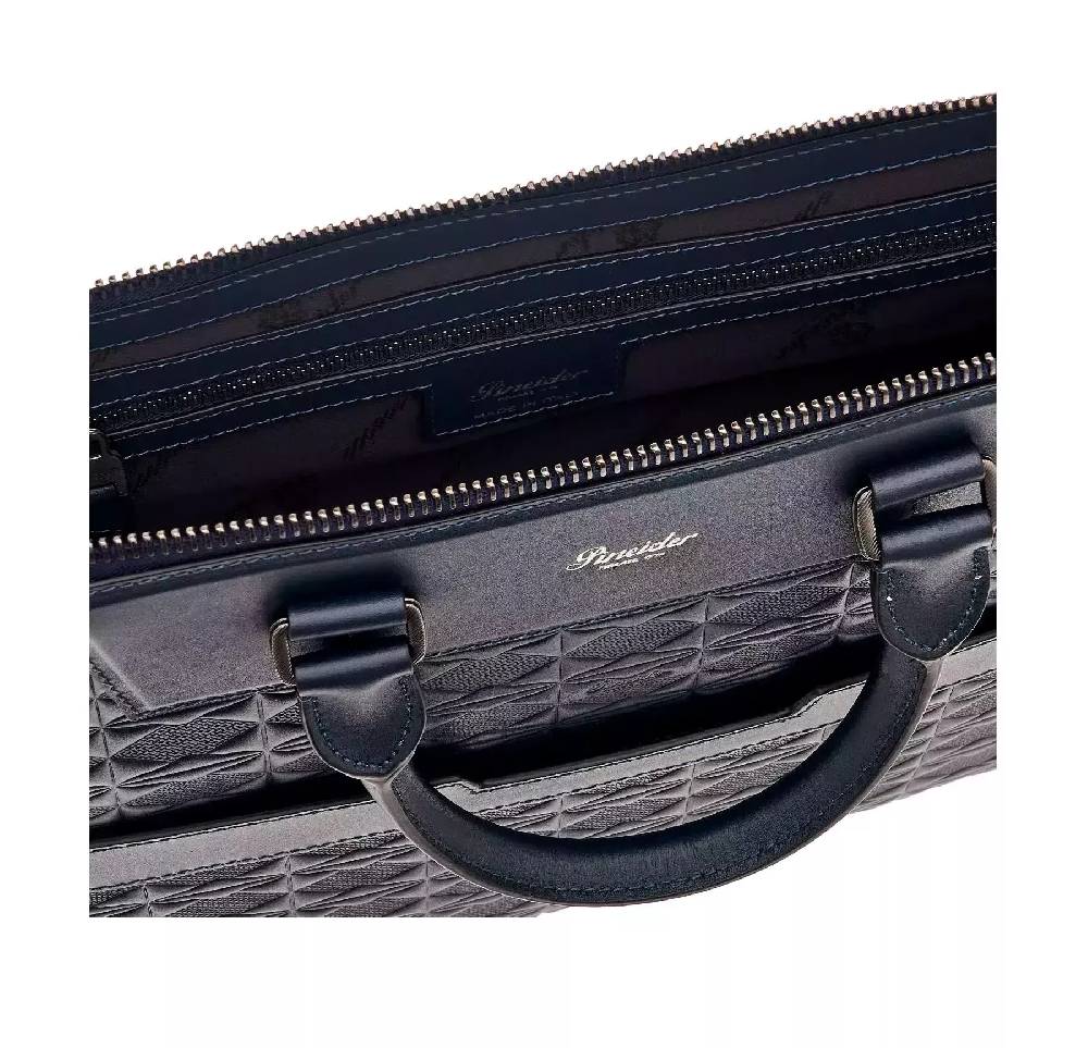 Pineider Slim Briefcase in Embossed Empress Sottocosto