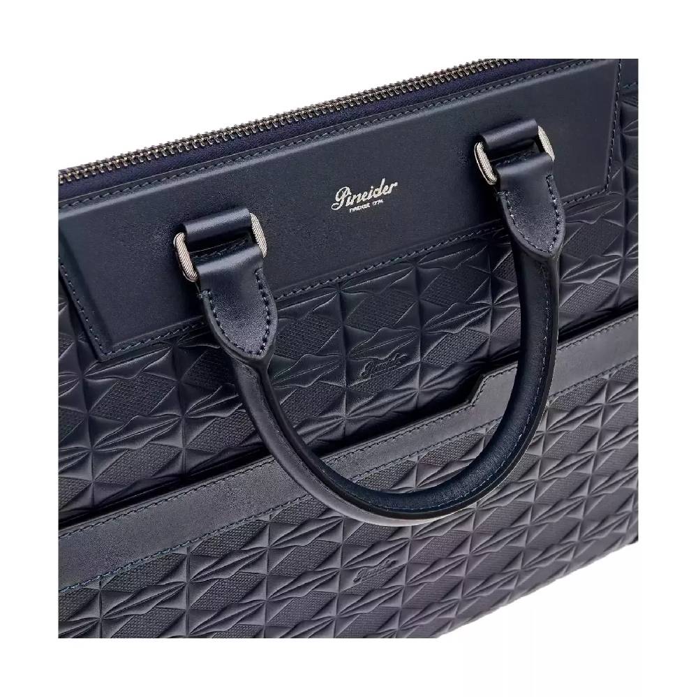 Pineider Slim Briefcase in Embossed Empress Sottocosto