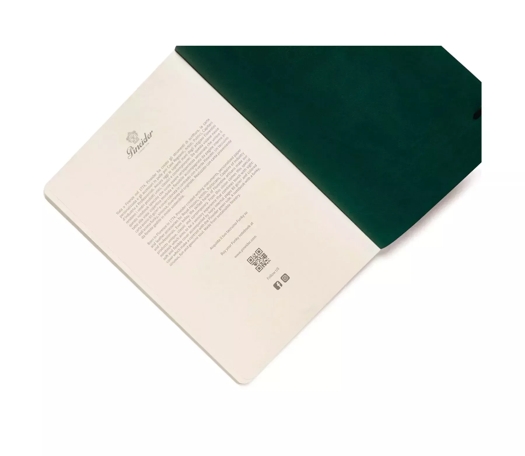 Pineider Notebook Funky Crest Piccolo senza righe Promozione Limitata