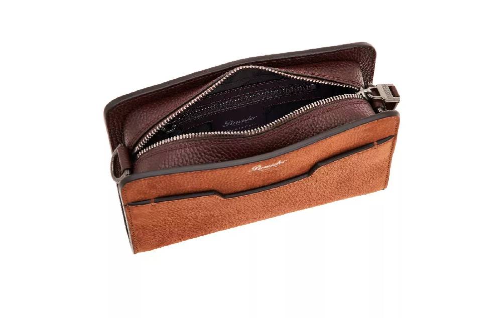 Pineider Odette Crossbody in Nabuk In Linea