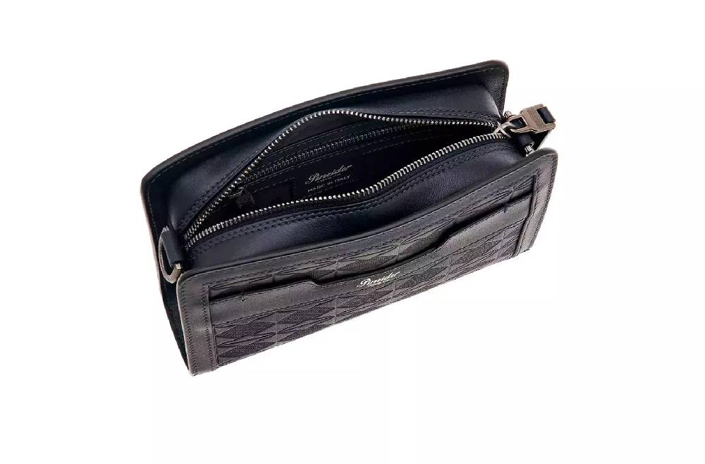 Pineider Odette Crossbody in Embossed Empress Consegna Veloce