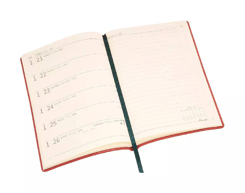 Pineider Agenda Settimanale Classic 2025 - 11x16 cm Consegna Veloce