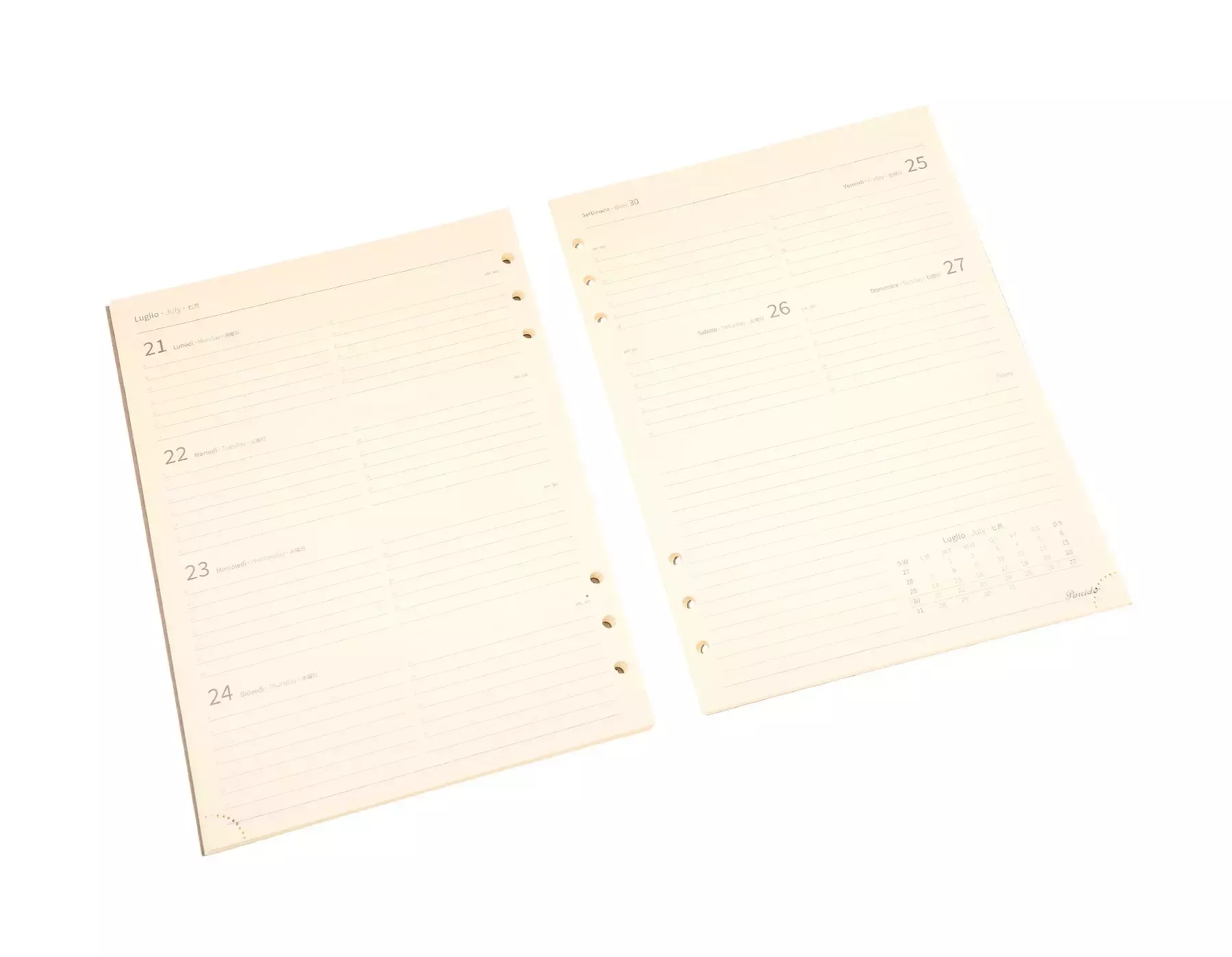 Pineider Agenda Settimanale Milano 2025 in Canvas - 17x24 cm Shopping Online