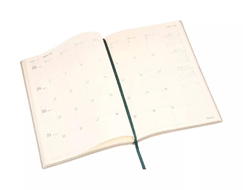 Pineider Agenda Settimanale Milano 2025 in Canvas - 17x24 cm Affare Del Giorno