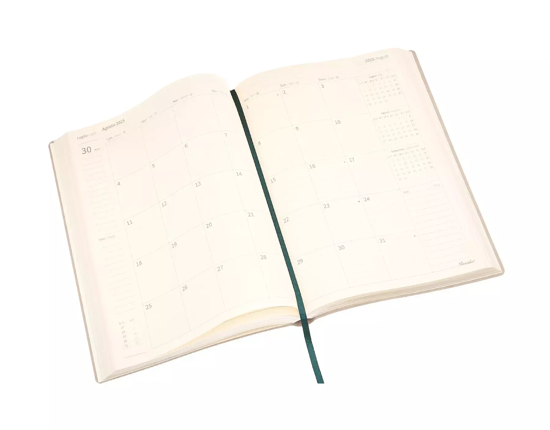 Pineider Agende Giornaliera Milano 2025 - 17x24 cm Prezzo Ridotto