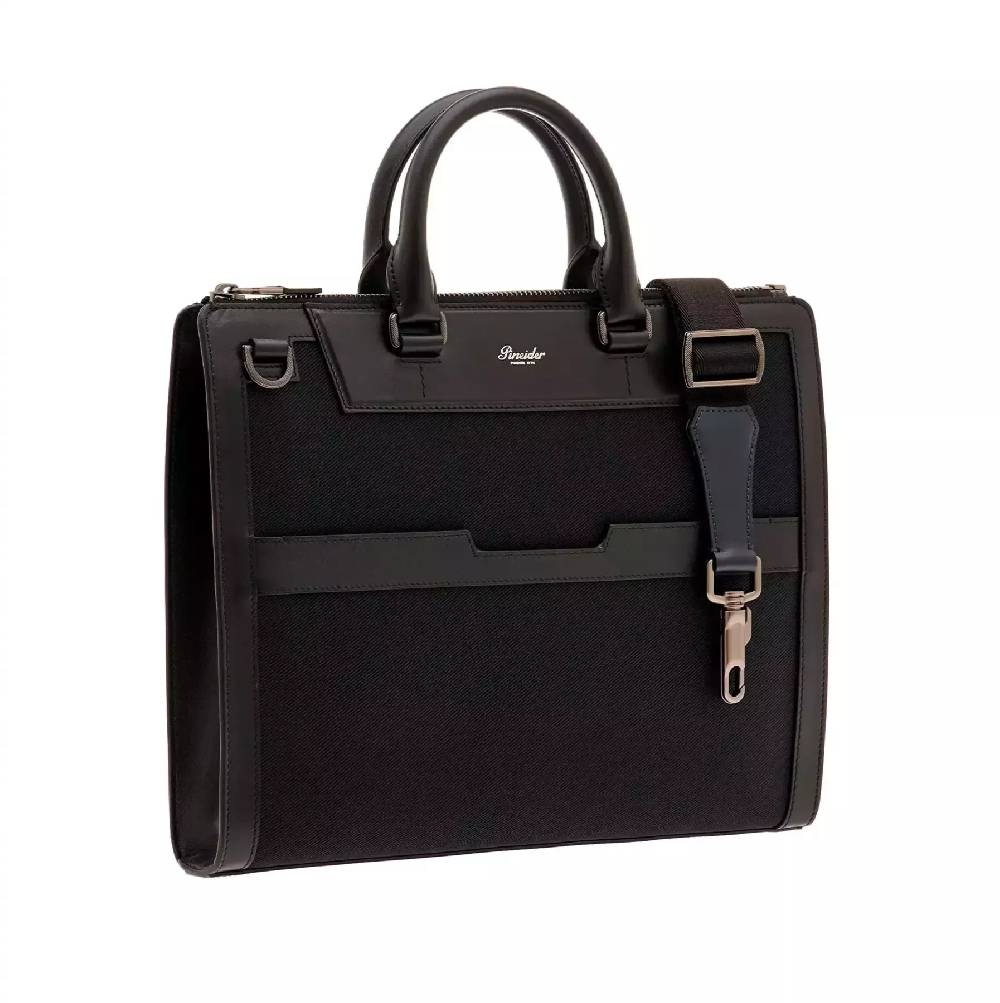 Pineider Slim Briefcase in Metro Nylon Outlet