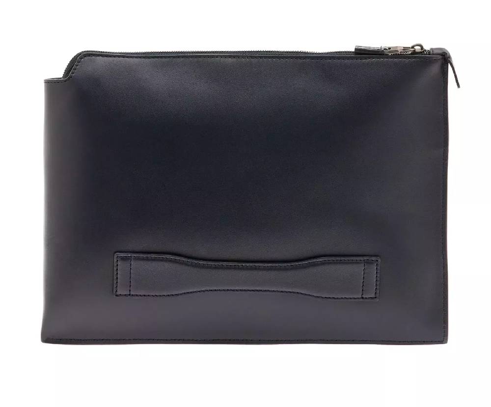 Pineider Pouch Large in Metro Smooth Black Friday