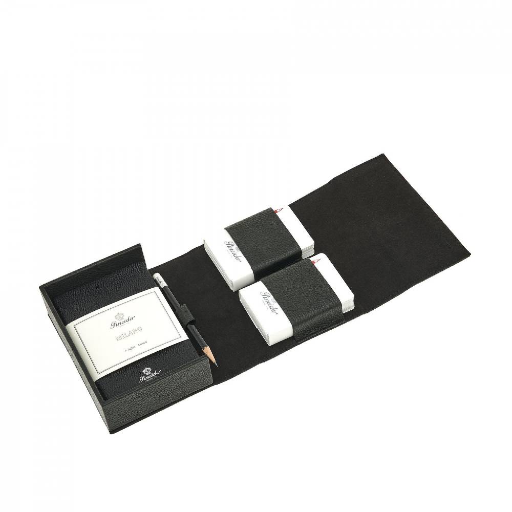 Pineider Set Carte da Gioco Burraco in pelle Pezzi Unici