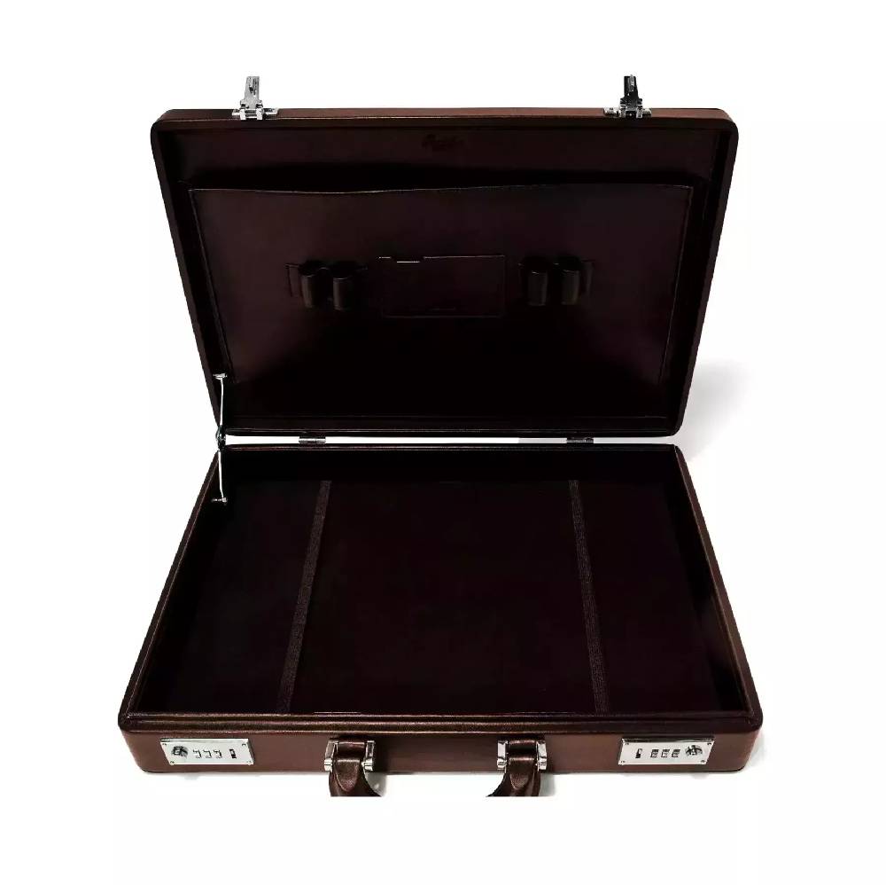 Pineider Bond Briefcase in Metro Smooth Economico