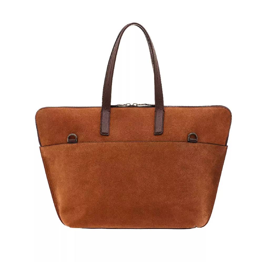 Pineider Saddle Tote Bag in Nabuk Novità