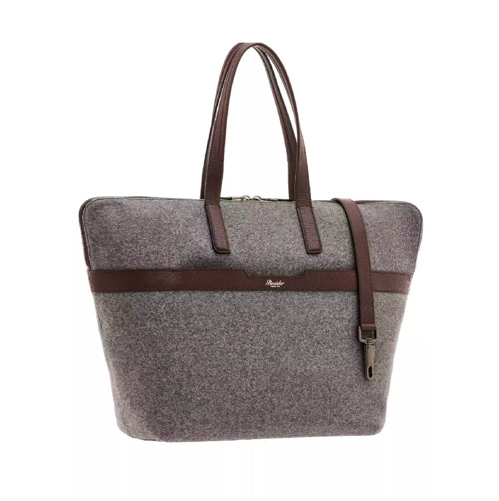Pineider Saddle Tote Bag in Wool Italia