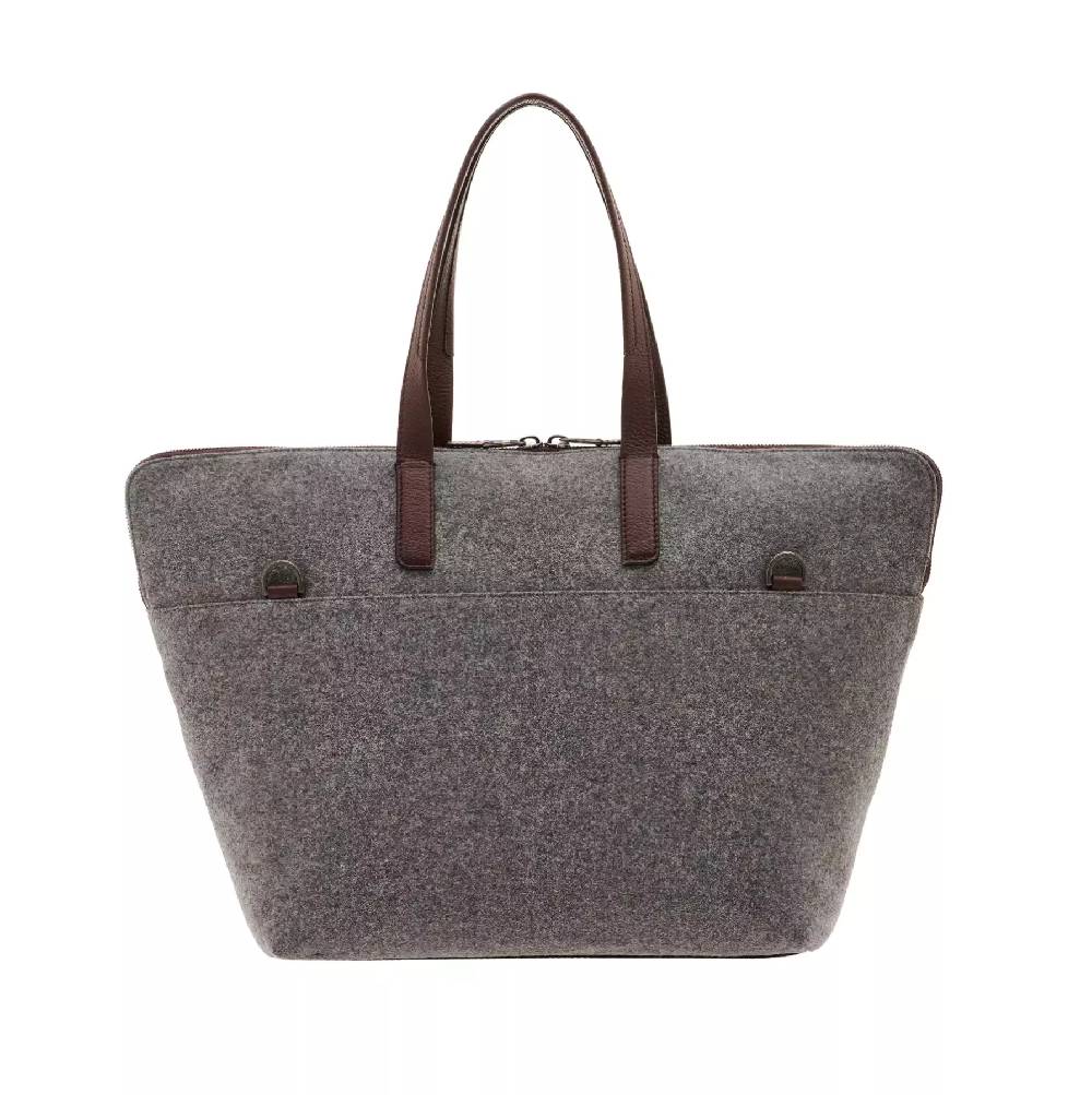 Pineider Saddle Tote Bag in Wool Italia