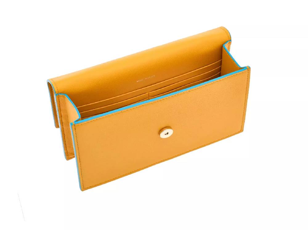 Pineider Flap Shoulder Bag in Metro Smooth Nuovo