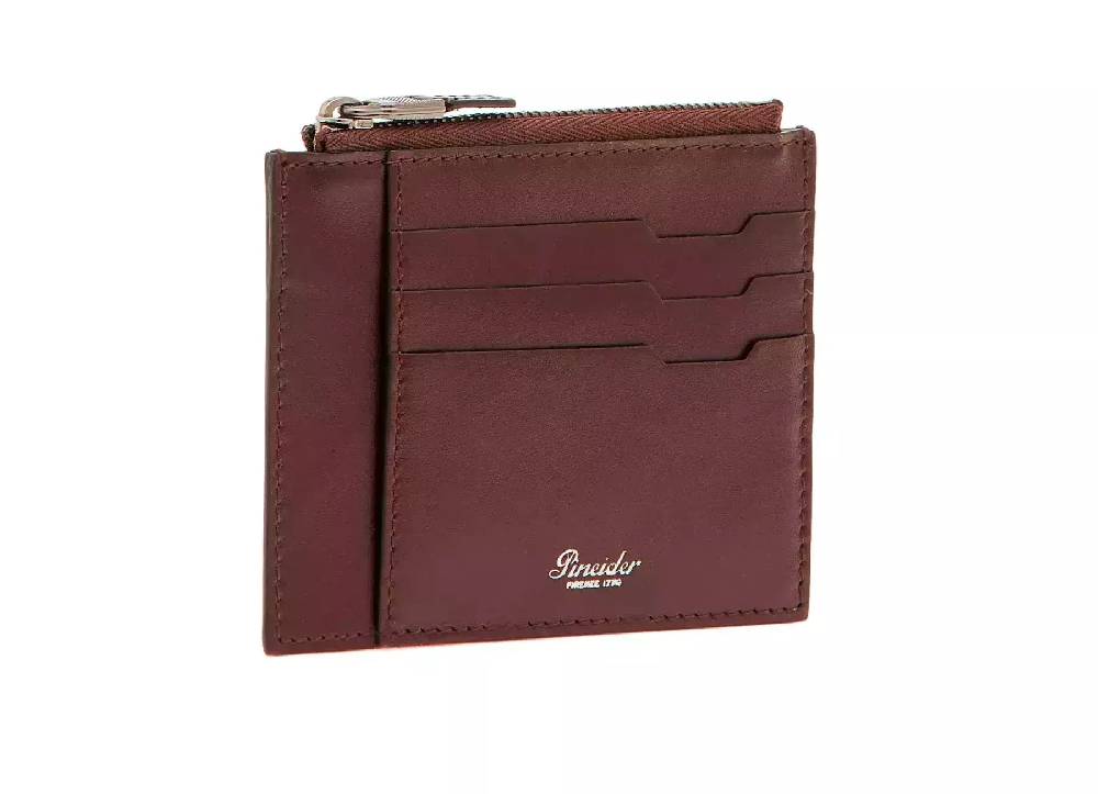 Pineider Porta carte con zip in Metro Smooth Prezzo Ridotto