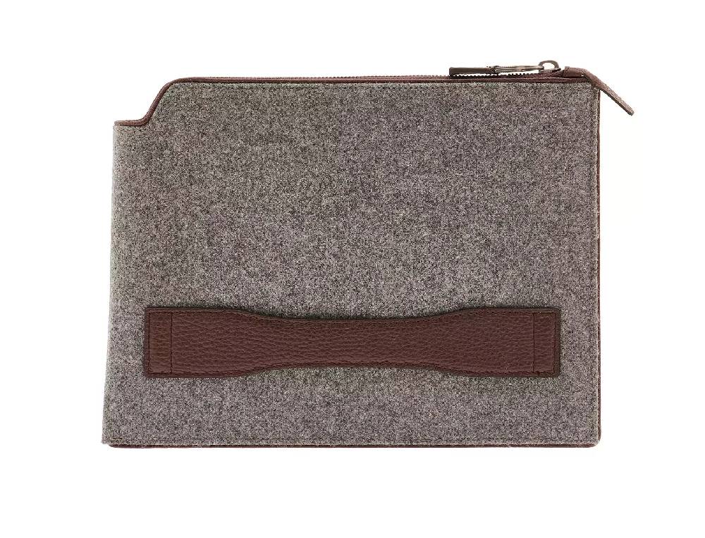 Pineider Pouch Medium in Wool Saldi Di Fabbrica