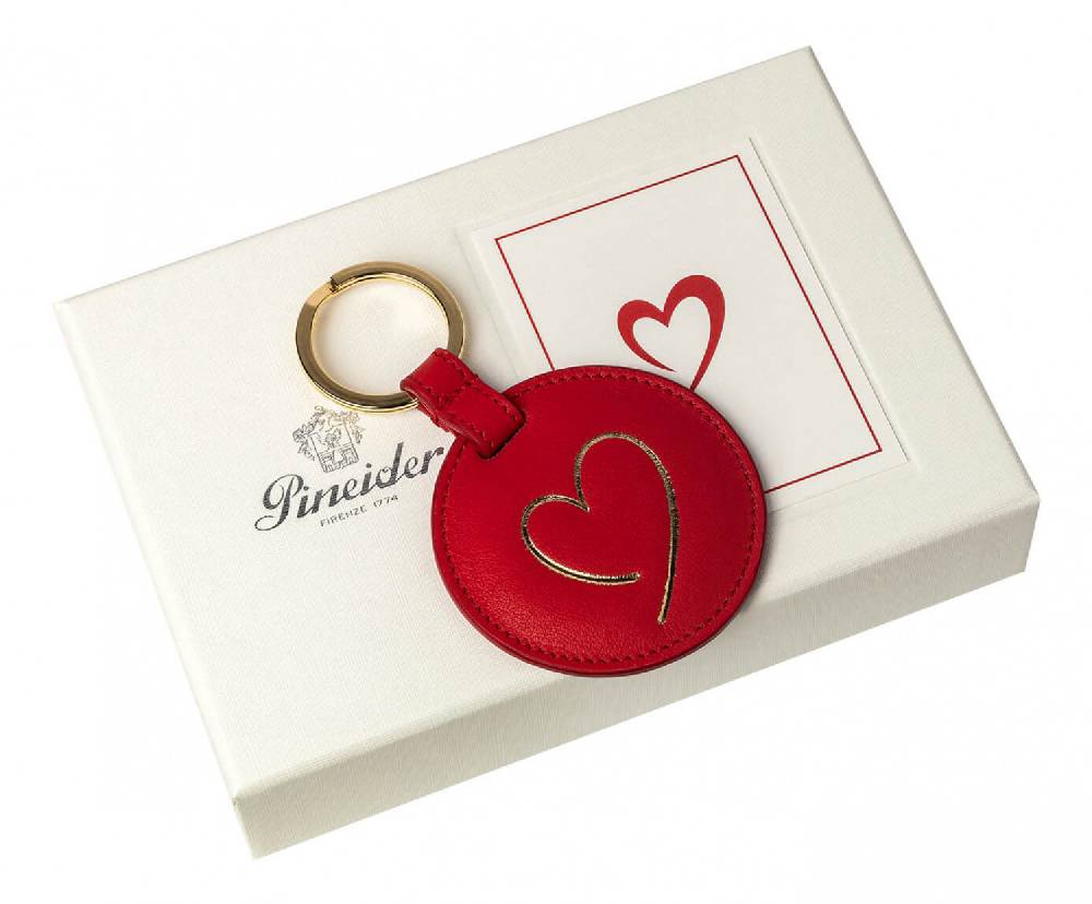 Pineider Portachiavi con Cuore in Pelle 2025