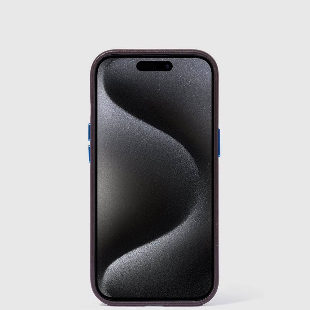 Piquadro Leather case for iPhone® 15 Pro with 6,1” display Saldi