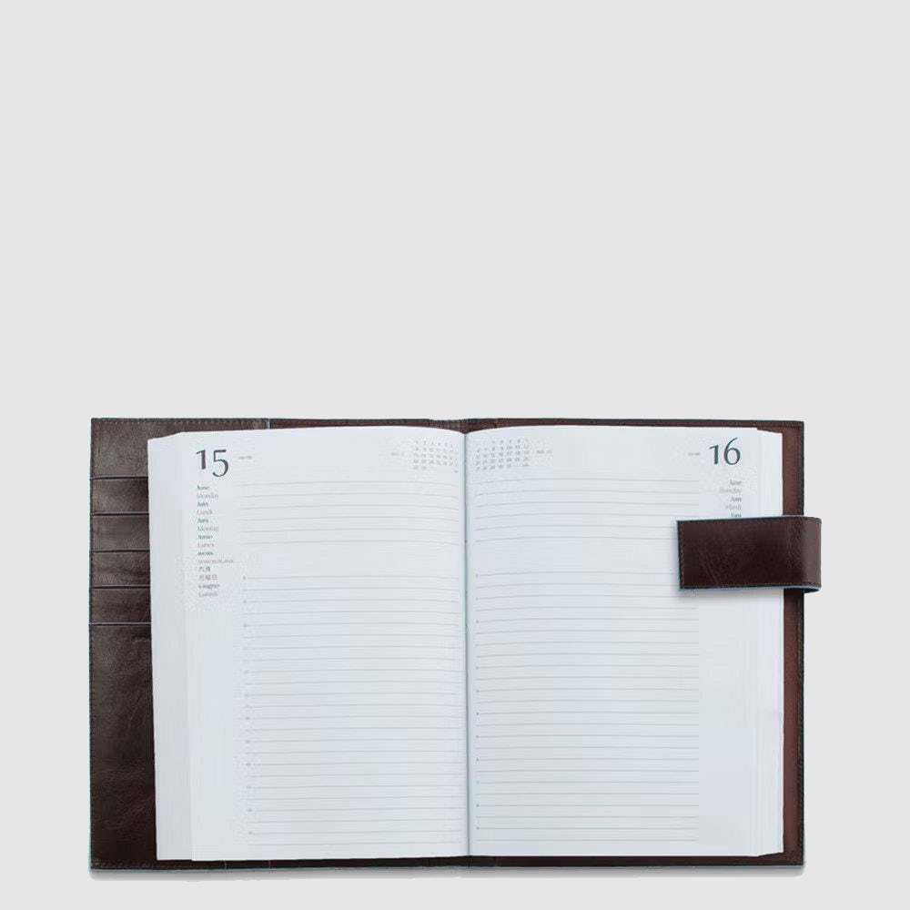 Piquadro Leather daily diary with Saldi Di Fabbrica
