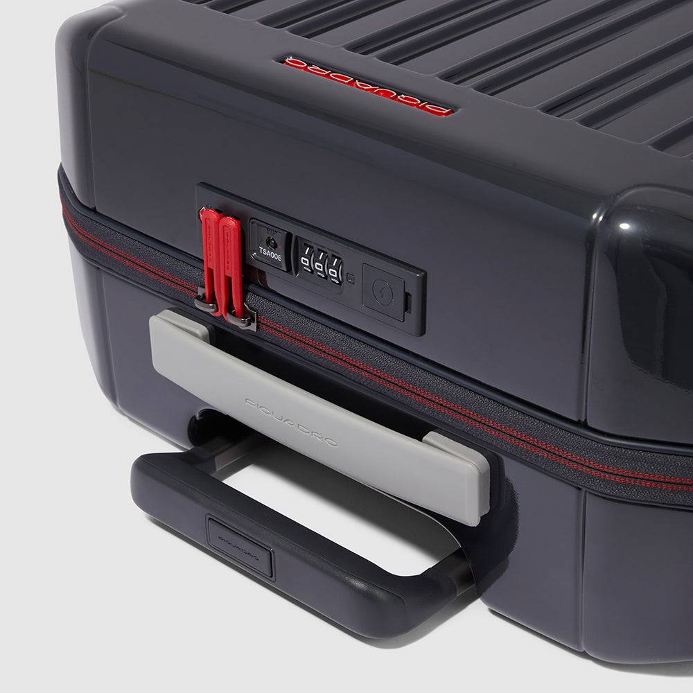 Piquadro Cabin size, ultra slim hardside spinner Vendita Calda