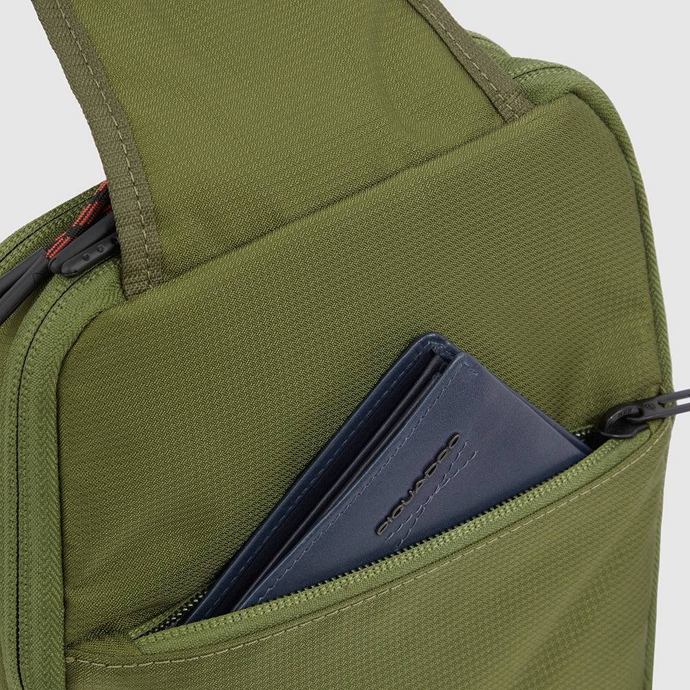 Piquadro Mono sling bag in recycled fabric Nuovo