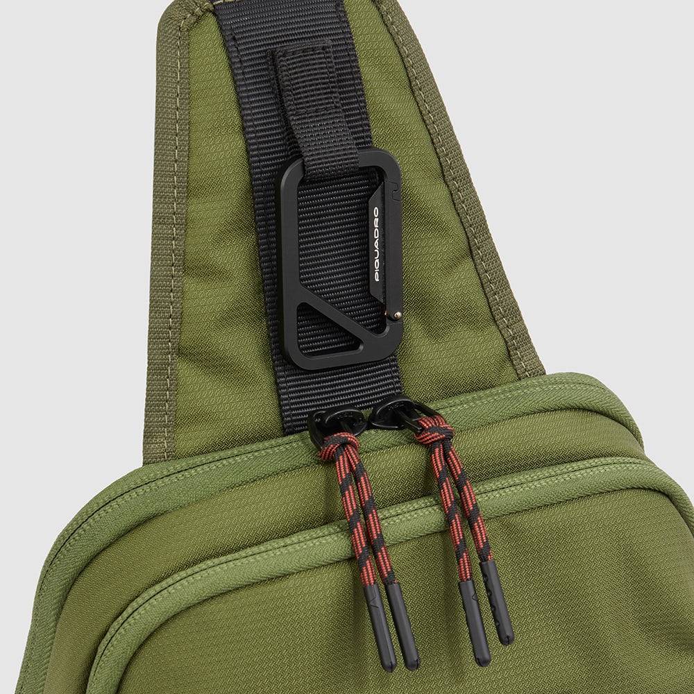 Piquadro Mono sling bag in recycled fabric Nuovo