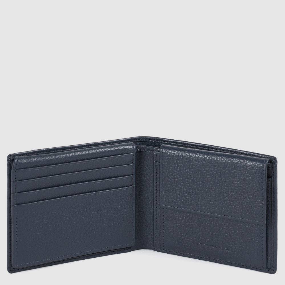 Piquadro Men’s wallet with flip up ID window, coin pocket I Più Venduti