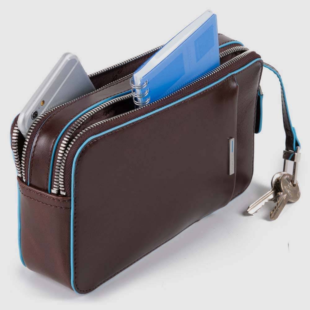 Piquadro Men’s wrist clutch bag with front slip pocket Nuova