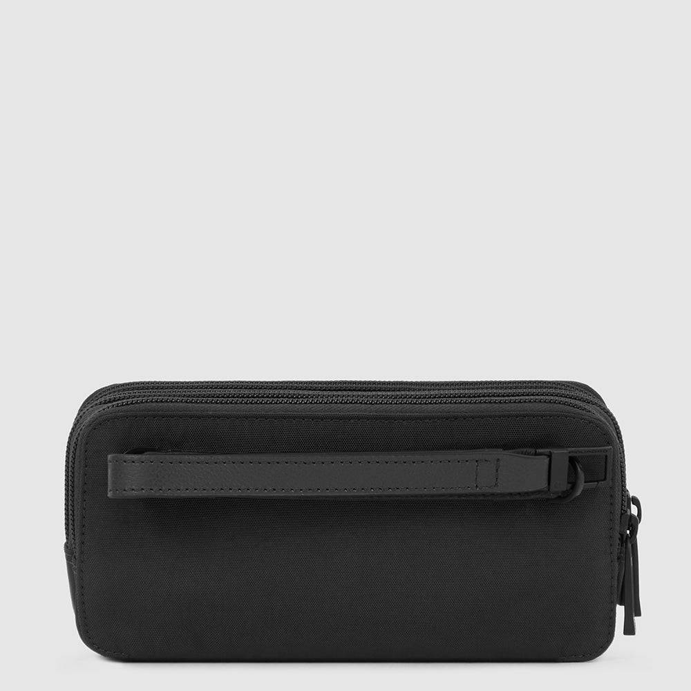 Piquadro Case in recycled fabric with three dividers Italia