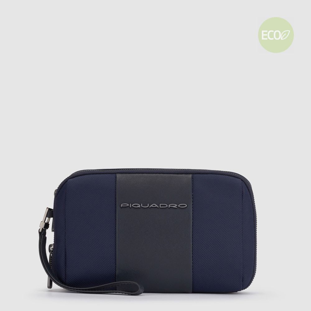 Piquadro Wrist clutch bag in recycled fabric 2025