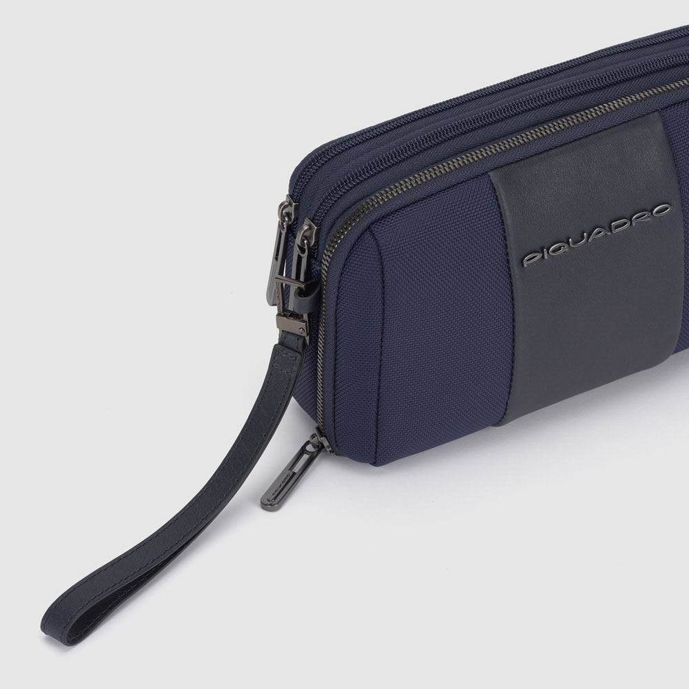 Piquadro Wrist clutch bag in recycled fabric 2025