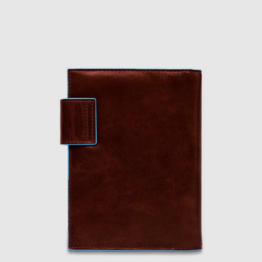 Piquadro Large leather organiser with Qualità Garantita
