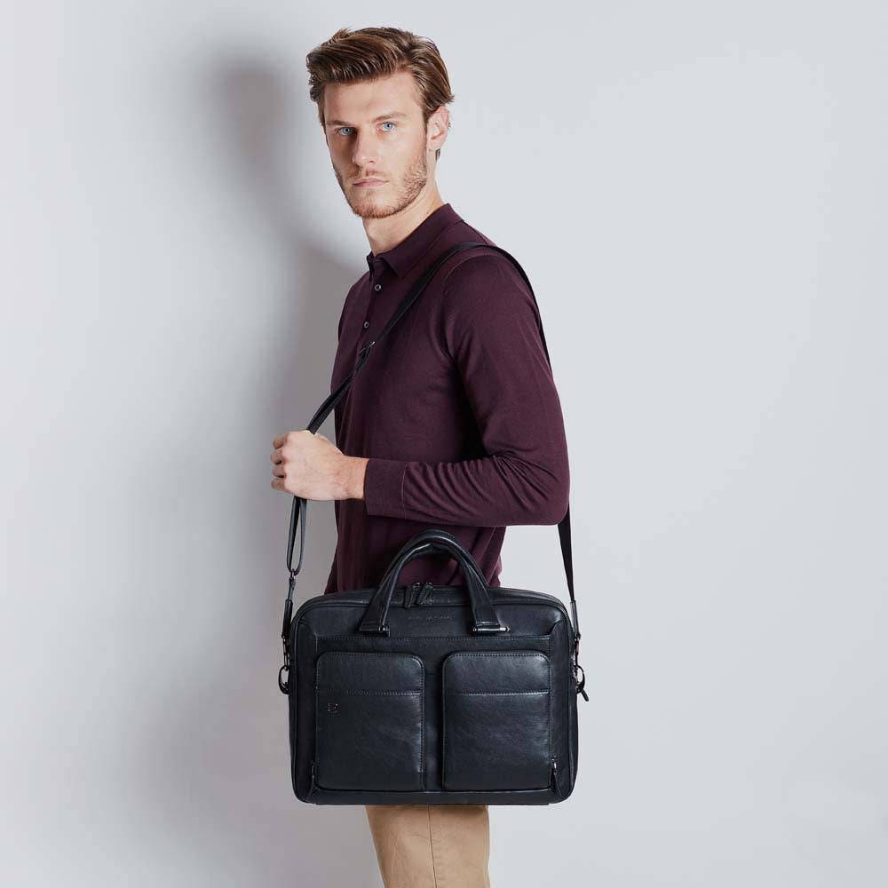 Piquadro Slim computer bag 15" with iPad® compartment Prezzo Ridotto