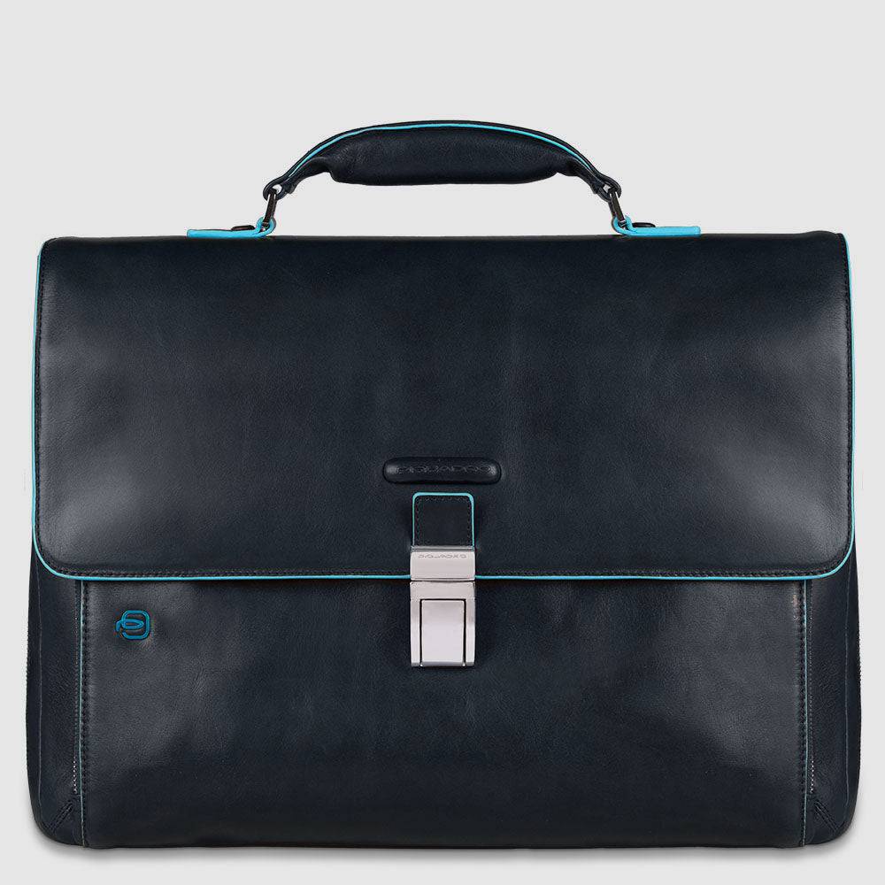 Piquadro Flap-over, expandable computer bag 15" Presa
