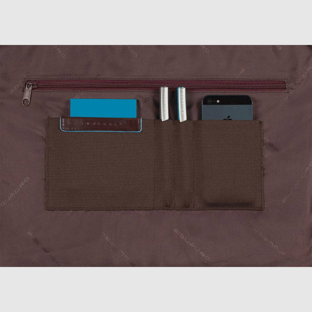 Piquadro Flap-over, expandable computer bag 15" Presa