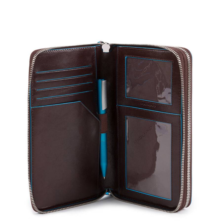 Piquadro Zip-around document organizer and wallet with coin Qualità