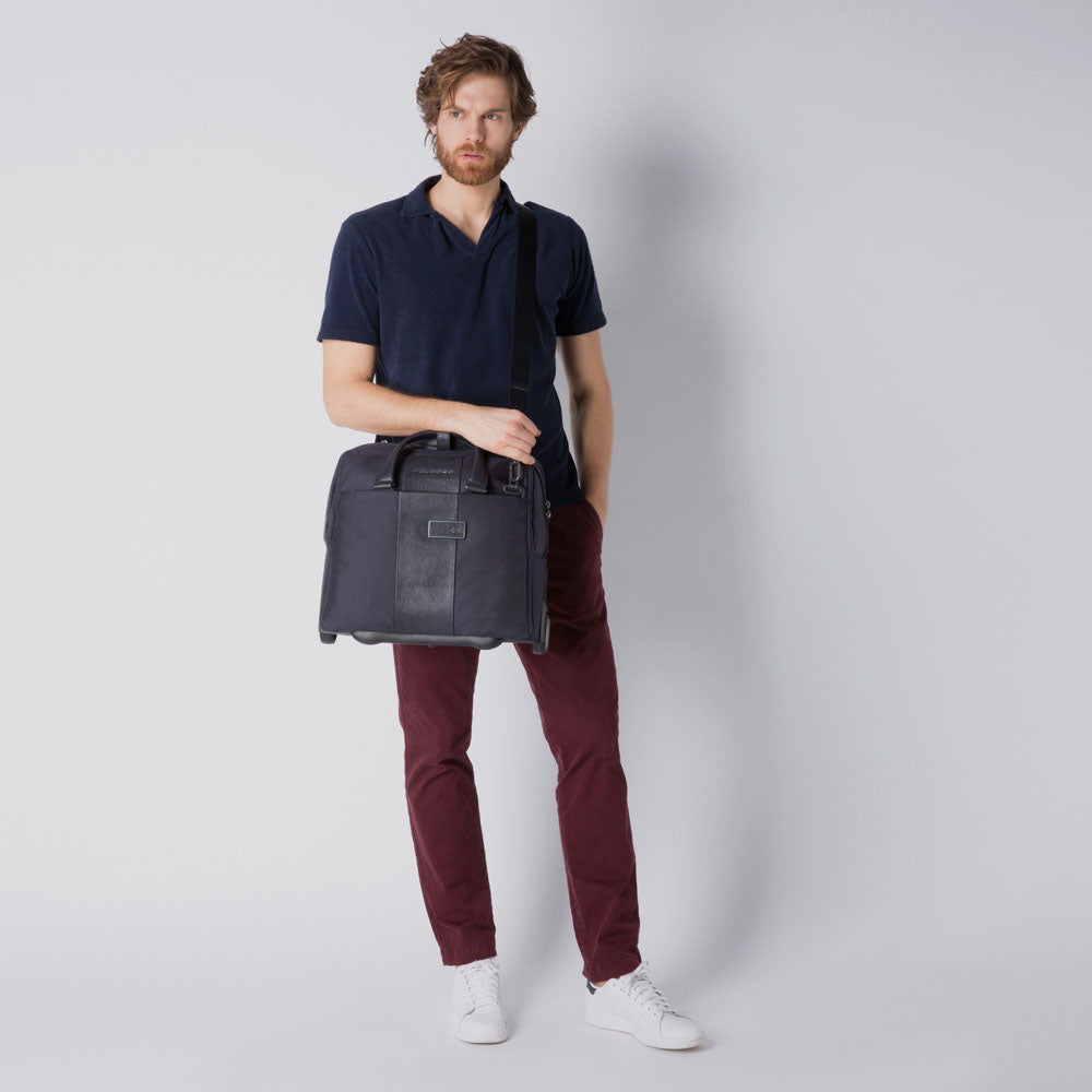 Piquadro Wheeled computer brief with iPad®10,5''/9,7'' com Pezzi Unici