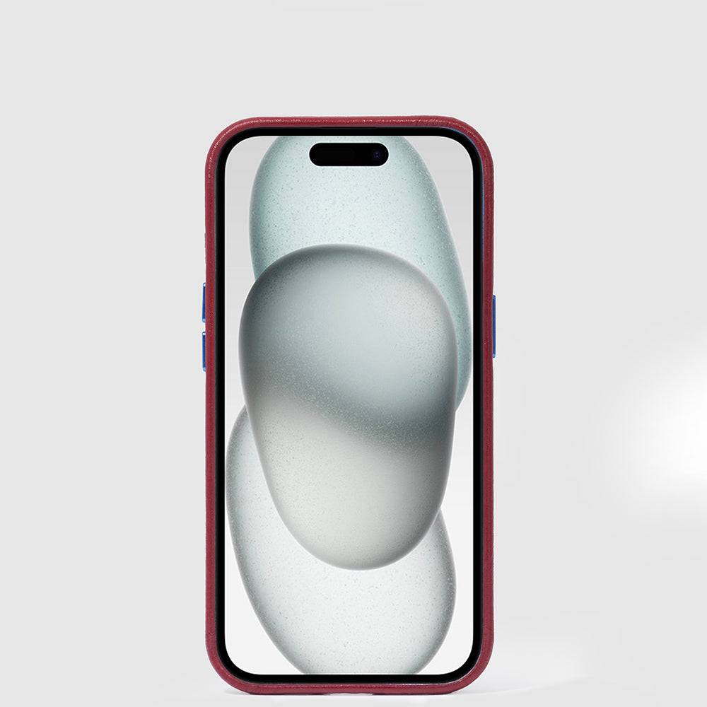 Piquadro Leather case for iPhone® 15 with 6,1” display Vendita Calda