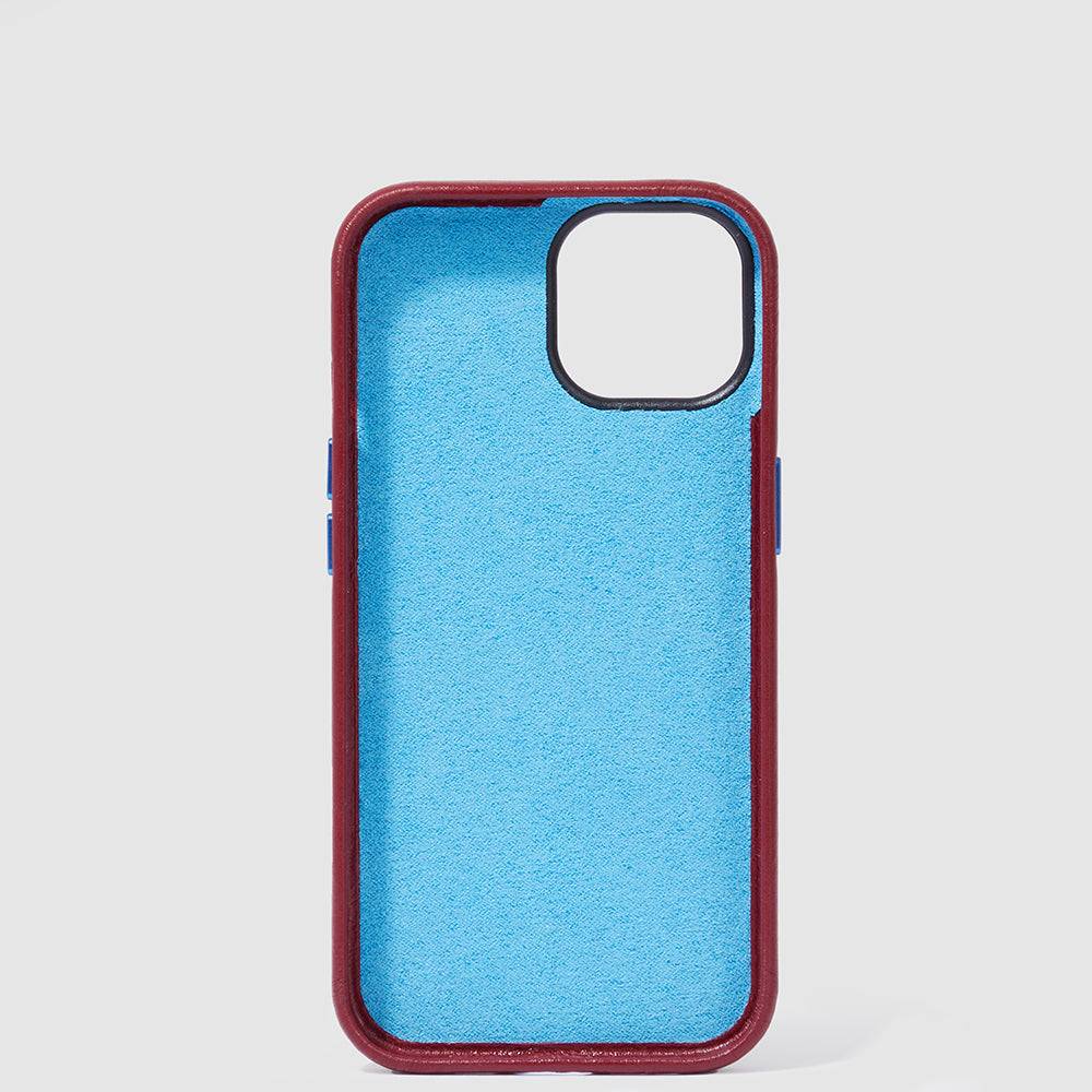 Piquadro Leather case for iPhone® 15 with 6,1” display Vendita Calda