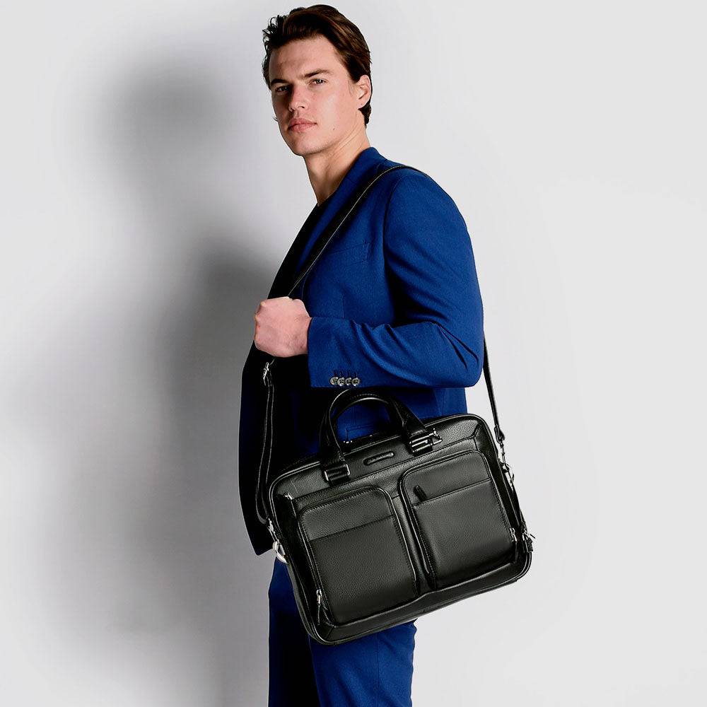 Piquadro Slim portfolio computer briefcase with iPad®Air/Ai Italia