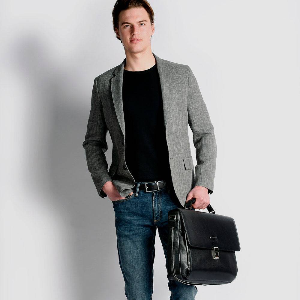 Piquadro Over-flap, expandable computer bag 2025