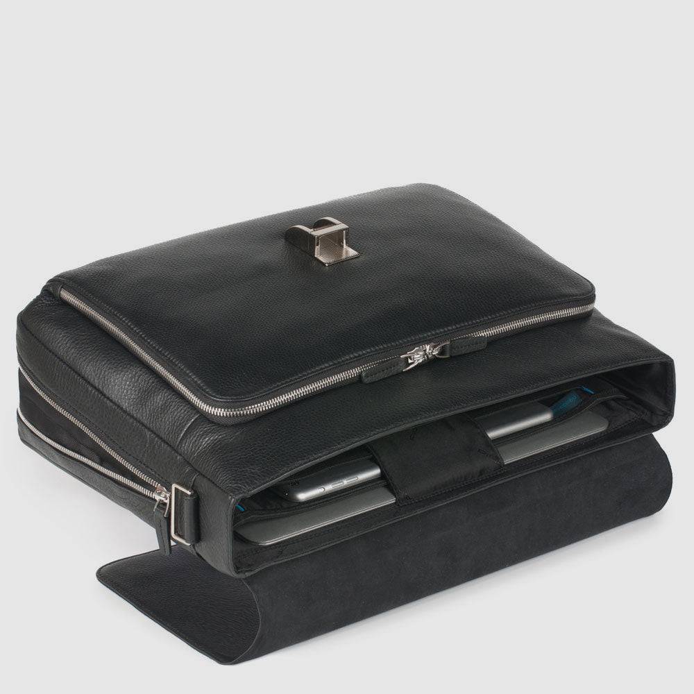 Piquadro Over-flap, expandable computer bag 2025
