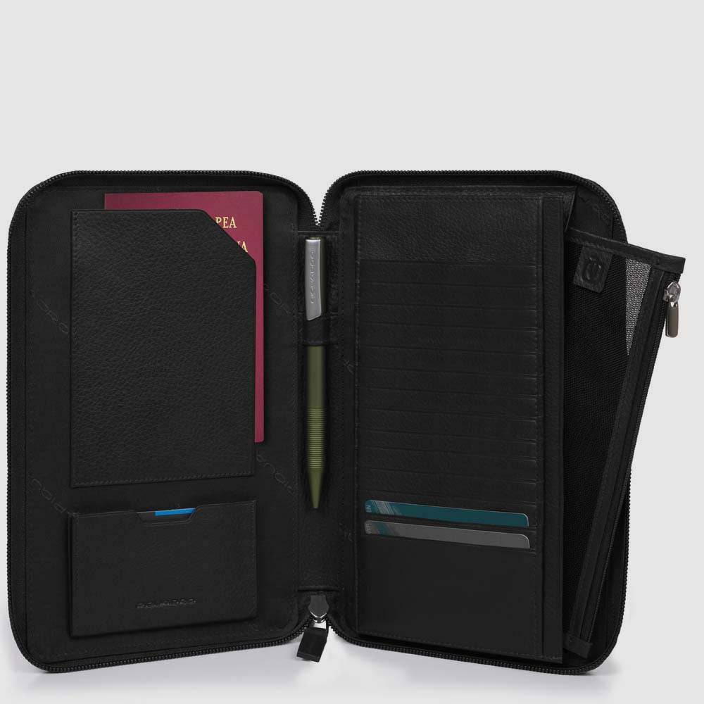 Piquadro Travel document holder with credit card slots Vendita