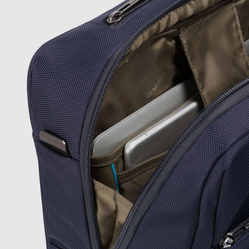 Piquadro Wheeled laptop briefcase 15,6" in recycled fabric Negozi Online