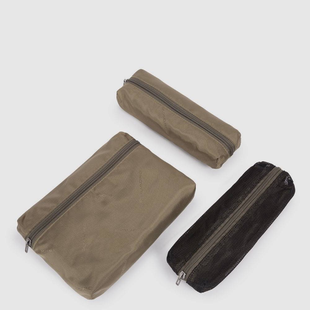 Piquadro Hanging toiletry bag in recycled fabric Outlet