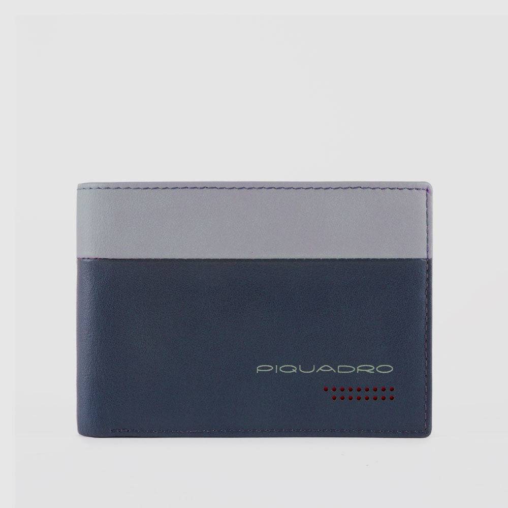 Piquadro Men’s wallet with flip up ID window, coin pocket In Vendita