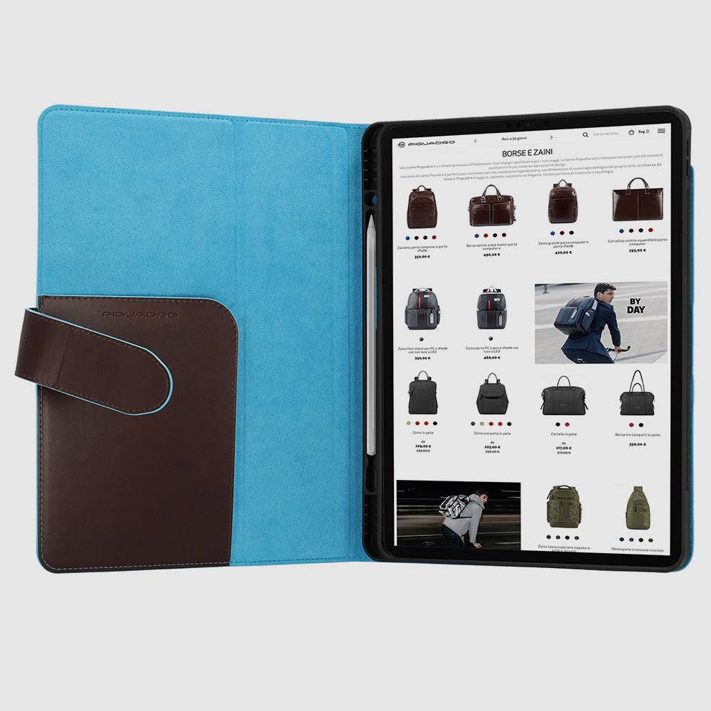 Piquadro iPad®Pro 12,9" stand up leather case Saldi