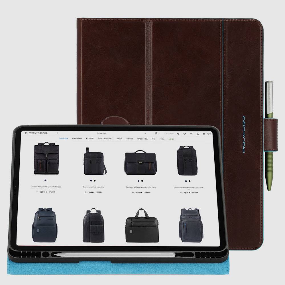 Piquadro iPad®Pro 12,9" stand up leather case Saldi